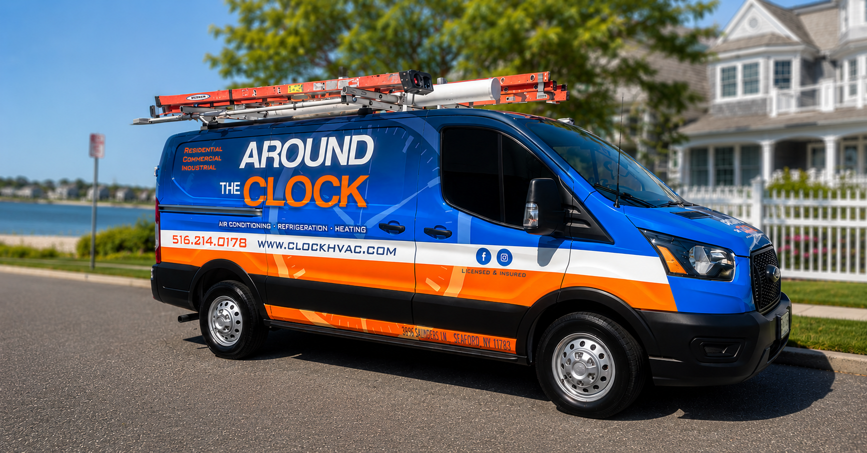 Around The Clock Refrigeration service van on Long Island